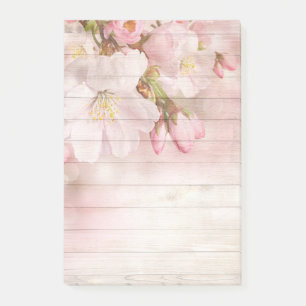 Roze en witte appels bloesems post-it® notes