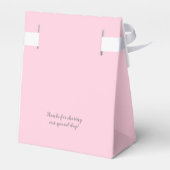 Roze en witte Baby Elephant Party Favor Box Bedankdoosjes (Achterkant)