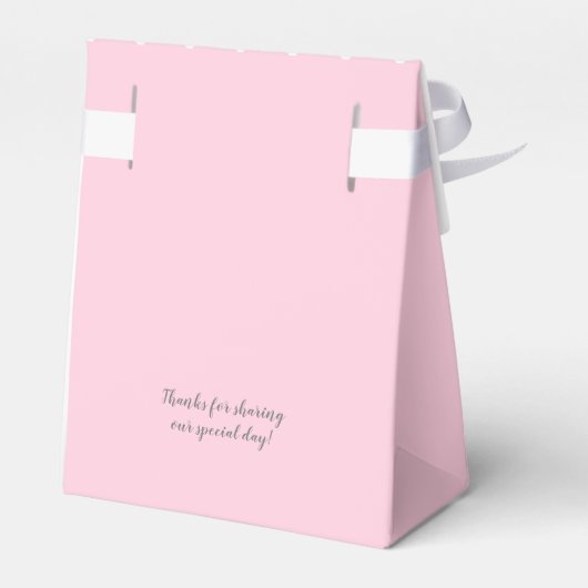 Roze en witte Baby Elephant Party Favor Box Bedankdoosjes (Achterkant)