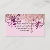 Roze en witte ballonnen Modern Visitekaartje (Achterkant)