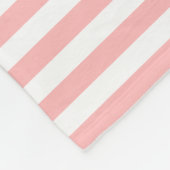 Roze en witte band patroon fleece deken (Hoek)