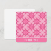 Roze en witte bedankkaart (Voorkant / Achterkant)