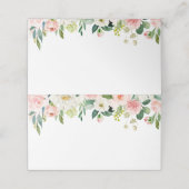 Roze en witte bloem bruiloft voedsel label Kaarten (Buitenkant ongevouwen)