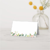 Roze en witte bloem bruiloft voedsel label Kaarten (Achterkant)