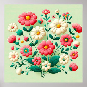 🌸 Roze en witte bloemboeket lente decoratie 🌸