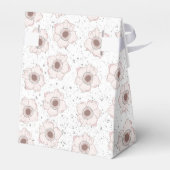 Roze en Witte Bloemen Baby Shower Bedankdoosjes (Achterkant)