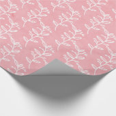 Roze en witte bloemen cadeaupapier (Hoek)