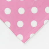 Roze en witte bloemen en Stippen Fleece Deken (Hoek)