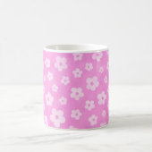 Roze en witte bloemen koffie en thee mok (Center)