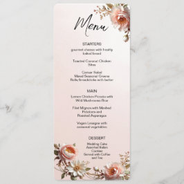 Roze en Witte Bloemen Menu