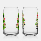 Roze en witte bloemen patroon blikvorm glas (Links)