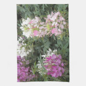 Roze en witte bloemen theedoek (Verticaal)