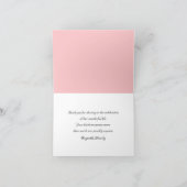 Roze en witte bloemige ontwerpsympathie dank je we kaart (Binnen)