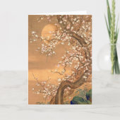 Roze en witte bloesems in Moonlight, Shizan Kaart (Voorkant)