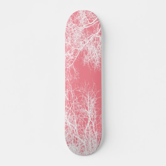 Roze en witte bomen skateboard (Voorkant)