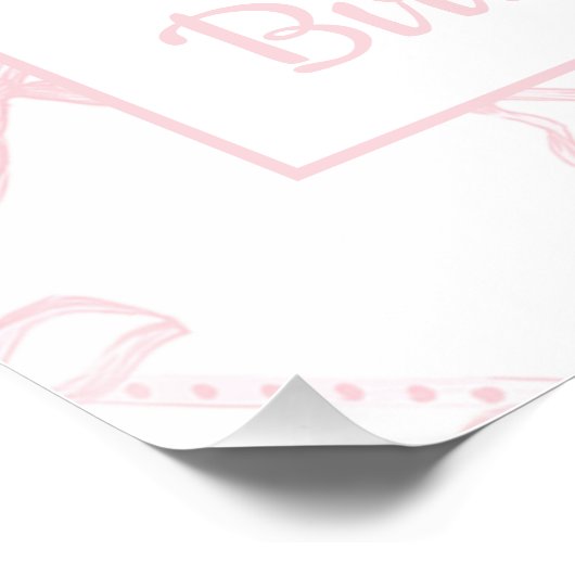 Roze en witte boog, grootduizendjarige verjaardag perfect poster (Hoek)