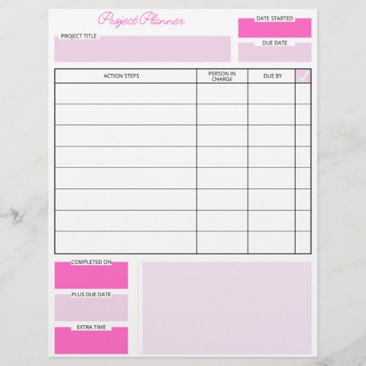 Roze en witte brochure briefhoofd (Voorkant)