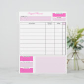 Roze en witte brochure briefhoofd (Staand voorkant)