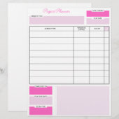 Roze en witte brochure briefhoofd (Voorkant / Achterkant)