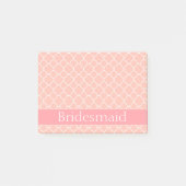 Roze en witte bruidsvlek post-it® notes (Voorkant)