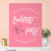 Roze en Witte Bruiloftsfeest Acryl Bord (Huwelijk)