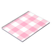 Roze en witte buffellaptop notitieboek (Linkerzijde)