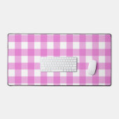 Roze en witte buffelplaat bureaumat (Keyboard & Muis)