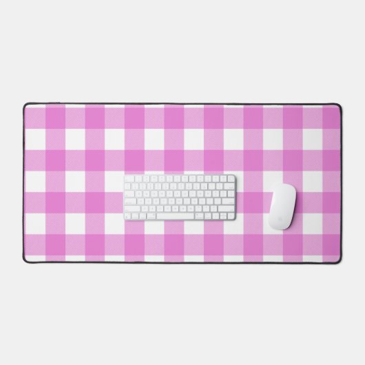 Roze en witte buffelplaat bureaumat (Keyboard & Muis)