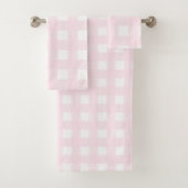 Roze en witte buffels bad handdoek (Insitu)