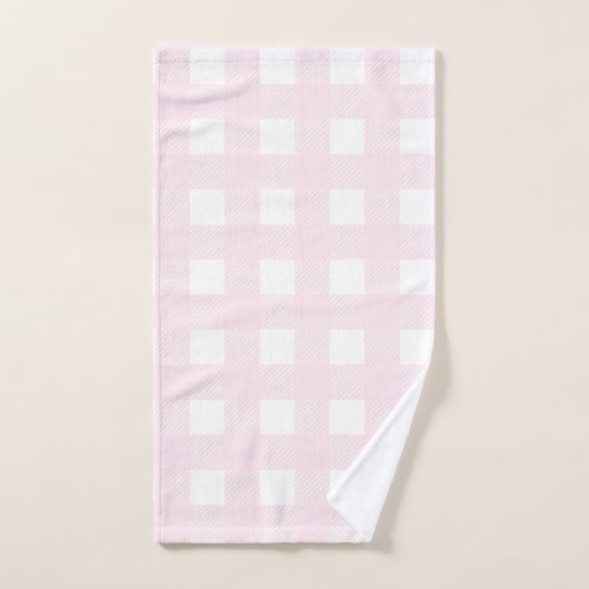 Roze en witte buffels bad handdoek (Handdoek)