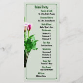 Roze en Witte Calla Lelie Huwelijksprogramma Programma (Achterkant)