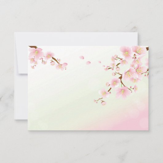 Roze en witte Cherry Blossom Hartelijk dank Bedankkaart (Voorkant)