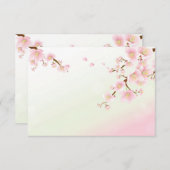 Roze en witte Cherry Blossom Hartelijk dank Bedankkaart (Voorkant / Achterkant)