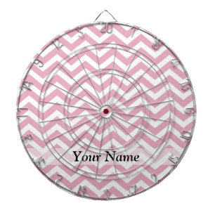 Roze en witte chevron dartbord