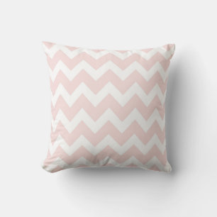 Roze en witte Chevron Kussen