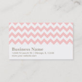Roze en witte Chevron Pattern Visitekaartje (Achterkant)