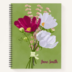 Roze en Witte Cosmos Boeket Notitieboek