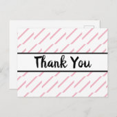 Roze en witte crisis en klassieke dankuwel briefkaart (Voorkant / Achterkant)