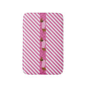 Roze en witte dachshund Bath mat (Voorkant Verticaal)