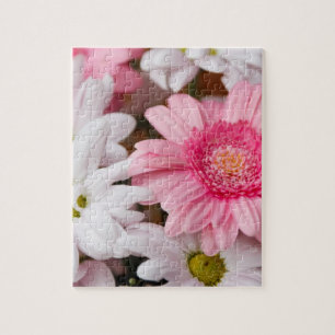 Roze en witte dagen legpuzzel