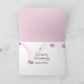 Roze en Witte Daisies Verjaardag Kaart (Binnen)