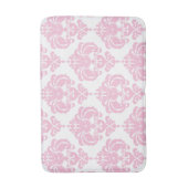 Roze en witte Damask Elegant  Chic Badmat (Voorkant Verticaal)