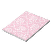 Roze en witte Damask Notitieblok (Gedraaid)