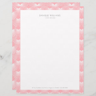 Roze en witte Deco-patroon Briefhoofd