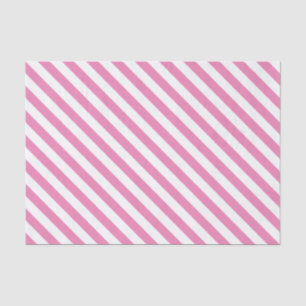 Roze en witte diagonale strepen tissuepapier