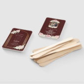 Roze en witte Dusky Blooms Wedding Route Handwaaier (Niet-gemonteerd)