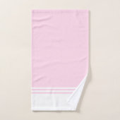 Roze en witte, eenvoudige strips bad handdoek (Handdoek)