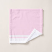 Roze en witte, eenvoudige strips bad handdoek (Wasdoekje)