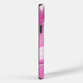 Roze en witte faux marmer Case-Mate iPhone case (Achterkant / Rechts)
