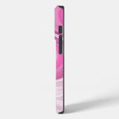Roze en witte faux marmer Case-Mate iPhone case (Achterkant / Links)